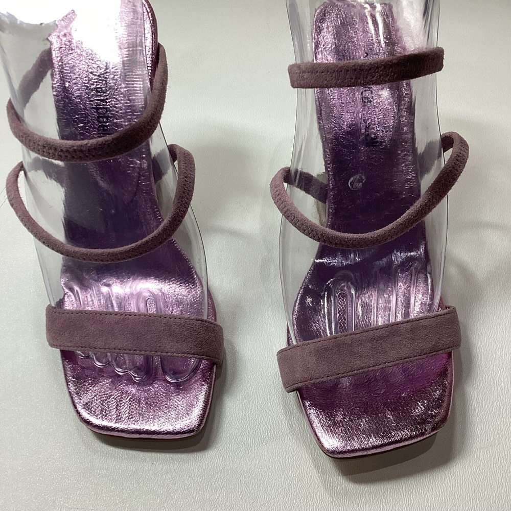 Jeffrey Campbell Geometric Sandal Pink  Suede Metallic - Picture 15 of 16